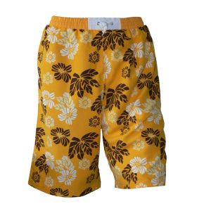 Beach short-narancs-virágmintás