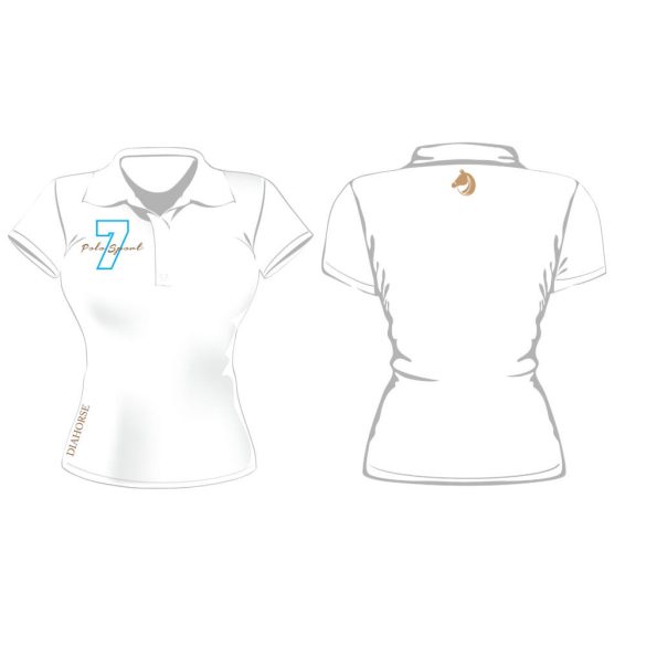 Női póló-galléros-Diahorse Design 2-hímzett