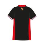 Női galléros póló-Avignon lovas-fekete/piros