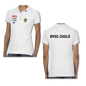 BVSC-Női galléros póló-fehér