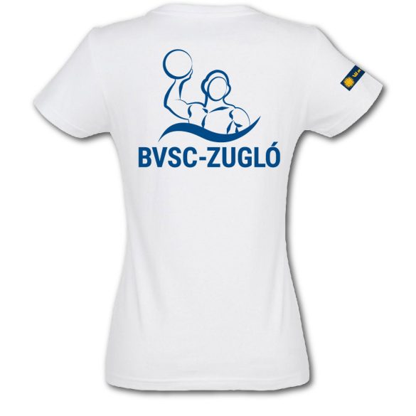 BVSC-Női környakú póló-fehér