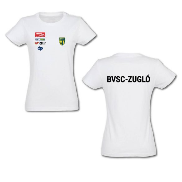 BVSC-Női környakú póló-fehér