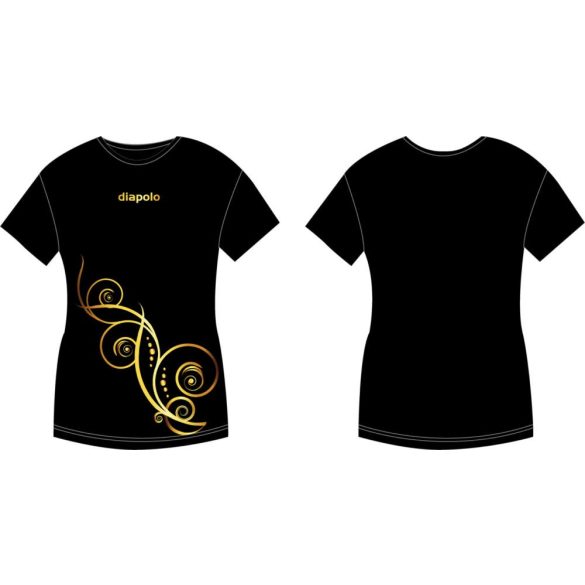 Póló-Floral Gold-1 