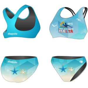 HWPSC-Női vastag pántos bikini-Malta sea star