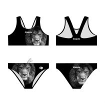 Vastag pántos bikini-Gray lion