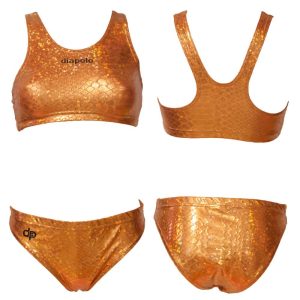 Vastag pántos bikini-Golden Flakes