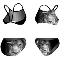 Női vékony pántos bikini-Gray Lion