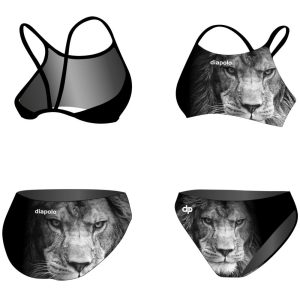 Női vékony pántos bikini-Gray Lion