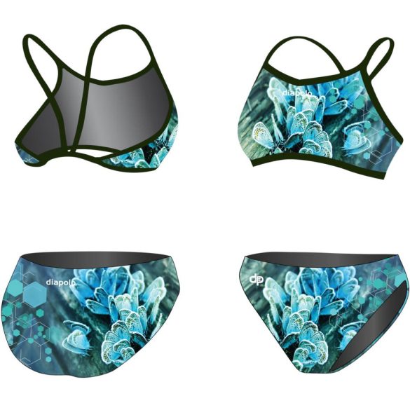 Vékony pántos bikini-Blue Butterfly