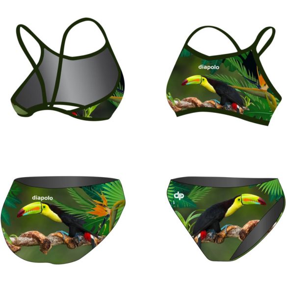 Vékony pántos bikini-Tucan