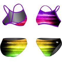 Vékony pántos bikini-Rainbow Lights