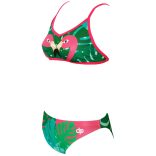 Női vékony pántos bikini-Flamingos 