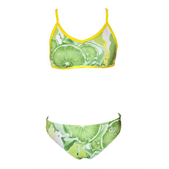 Női vékony pántos bikini-Lemon Lime Fruit 