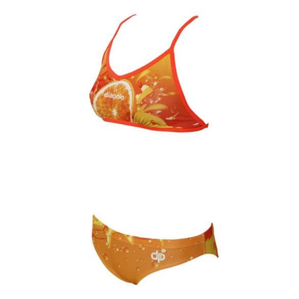 Női vékony pántos bikini-Orange Fruit