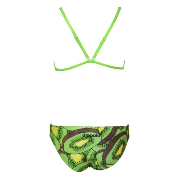 Női vékony pántos bikini-Kiwi Fruit 