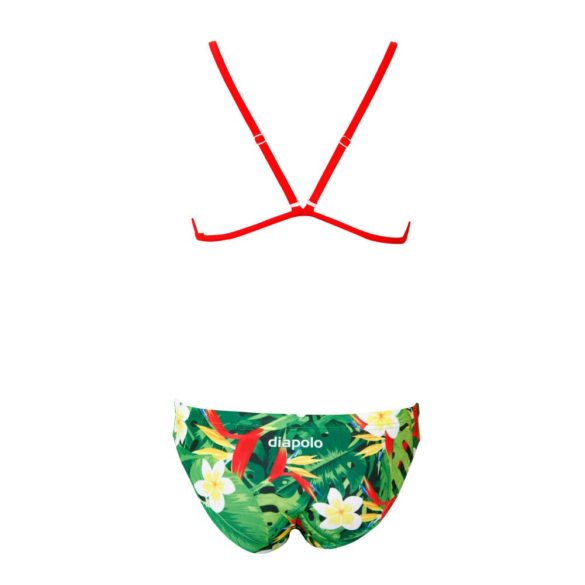 Női vékony pántos bikini-Tropical-1 