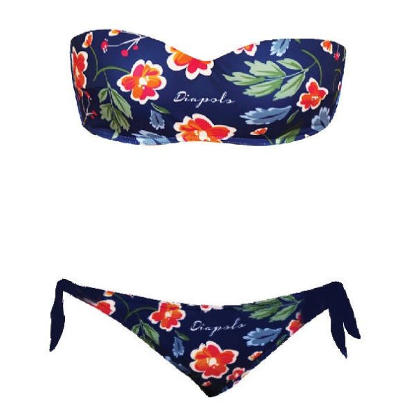 Női pánt nélküli bikini-Colorful Flowers