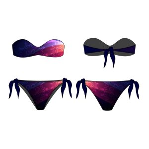 Női pánt nélküli bikini-Rainbow