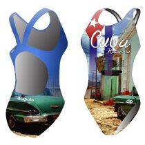 Lányka vastag pántos úszódressz-Cuba