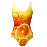 Lányka vastag pántos úszódressz-Orange fruit