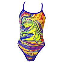 Lányka vékony pántos úszódressz-Colorful-1