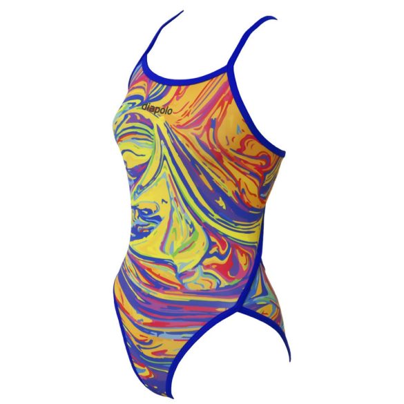 Lányka vékony pántos úszódressz-Colorful-1