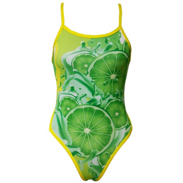 Lányka vékony pántos úszódressz-Lemon Lime Fruit