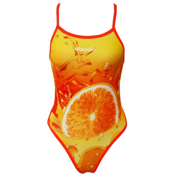 Lányka vékony pántos úszódressz-Orange Fruit 