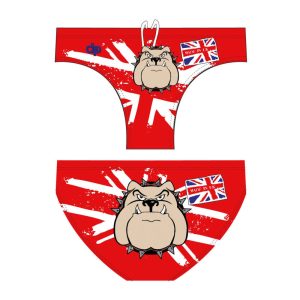 Férfi vízilabda-úszónadrág-Bulldog-1-piros