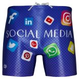 Férfi közép hosszú boxer-Social Media