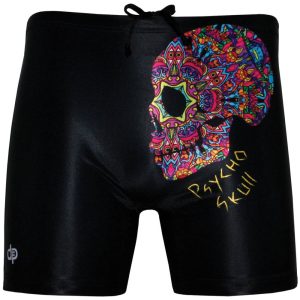 Férfi közép hosszú boxer-Psyho Skull