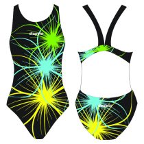 Női vastag pántos úszódressz-Neonflower-3 