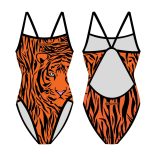 Női vastag pántos úszódressz-Tiger