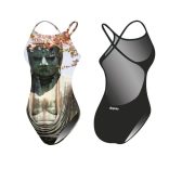 Női vastag pántos úszódressz-Buddha