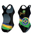 Női vastag pántos úszódressz-Brazil-3
