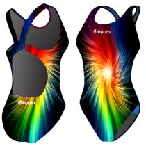 Női vastag pántos úszódressz-Rainbow Fractal