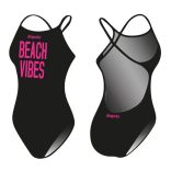 Női vastag pántos úszódressz-Beach Vibes