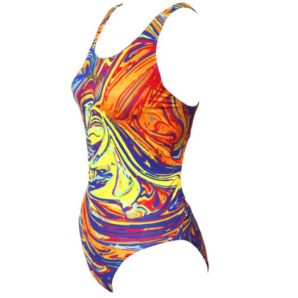Női vastag pántos úszódressz-Colorful-1