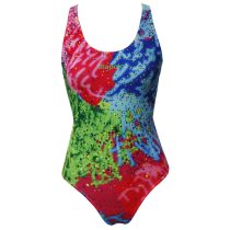 Női vastag pántos úszódressz-Colorful-2
