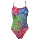 Női vastag pántos úszódressz-Colorful-2