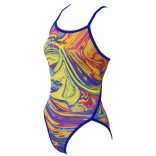 Női vékony pántos úszódressz-Colorful 1