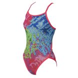Női vékony pántos úszódressz-Colorful 2