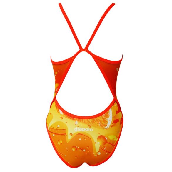 Női vékony pántos úszódressz-Orange Fruit