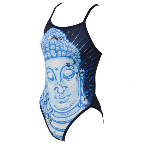 Női vékony pántos úszódressz-Buddha