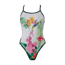 Női vékony pántos úszódressz-Orchid